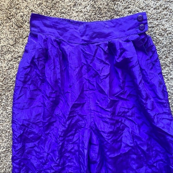 Vintage Silk Purple Pants Sz Medium - Picture 2 of 8